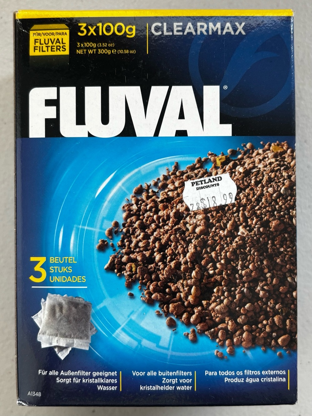 Fluval ClearMax Phosphate Remover Resin 3x100g Bags